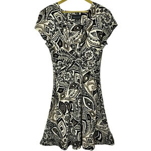 Y2K Connected Apparel Fairy Midi Dress Size 14 Babydoll Short Sleeve V-Neck